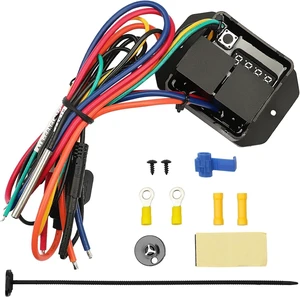 12V/24V Digital Radiator Fan Controller Switch, Adjustable Temperature Range, Dual Electric Fan Controller, Thermatic Fan Switch Kit, Replaces #0444 12V/24V Digital Radiator Fan Controller Switch, Adjustable Temperature Range, Dual Electric Fan Controller, Thermatic Fan Switch Kit, Replaces #0444