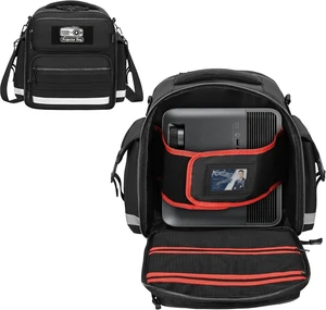 Portable Projector Case with Screen & 13 Inch Laptop Section Carrying Case with Multiple Pockets for Business, Home, Outdoor Camping & Travel, Black Portable Projector Case with Screen & 13 Inch Laptop Section Carrying Case with Multiple Pockets for Business, Home, Outdoor Camping & Travel, Black