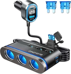 300W Cigarette Lighter Splitter Adapter, Powerful USB-C Car Charger Port with PD 65W/30W & QC3.0 Fast Charging for MacBook, Laptop, iPad, iPhone 300W Cigarette Lighter Splitter Adapter, Powerful USB-C Car Charger Port with PD 65W/30W & QC3.0 Fast Charging for MacBook, Laptop, iPad, iPhone