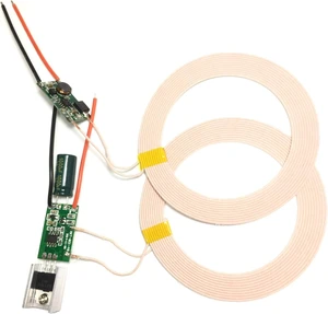 Taidacent Wireless Power Supply Charging Coil Module  20mm to 80mm Long Distance, 12V-24V Input, 5V 2A Output Inductive Coil