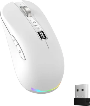 Smart Voice Typing AI Mouse Multi-Language Ergonomic Wireless BT Mouse, 600mAh, for Computer, PC & Laptop, 2026 Upgraded (White) Smart Voice Typing AI Mouse Multi-Language Ergonomic Wireless BT Mouse, 600mAh, for Computer, PC & Laptop, 2026 Upgraded (White)