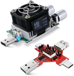 USB Power Meter - 35W Adjustable Constant Current Electronic Load Tester with QC2.0/3.0 Trigger for Testing Chargers, Cables & Power Bank Capacity