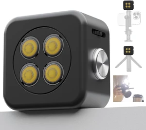 18W Portable LED Fill Light, CRI95+ with Magnetic Mount & 1/4" Screw for Phone & Camera, Black 18W Portable LED Fill Light, CRI95+ with Magnetic Mount & 1/4" Screw for Phone & Camera, Black