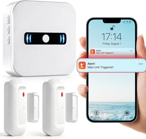 Wi-Fi Door Chime Sensor Alarm with Phone Notifications for Business/Home/Office/Store Entry, Door Open Chime Alarm, 20 Ringtones, Supports App Control Wi-Fi Door Chime Sensor Alarm with Phone Notifications for Business/Home/Office/Store Entry, Door Open Chime Alarm, 20 Ringtones, Supports App Control
