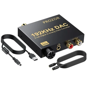 192kHz Digital to Analog Audio Converter Converts Dolby AC-3 DTS 5.1CH to Stereo Analog, Optical to L/R DAC, SPDIF TOSLINK to Stereo L/R & 3.5mm 192kHz Digital to Analog Audio Converter Converts Dolby AC-3 DTS 5.1CH to Stereo Analog, Optical to L/R DAC, SPDIF TOSLINK to Stereo L/R & 3.5mm