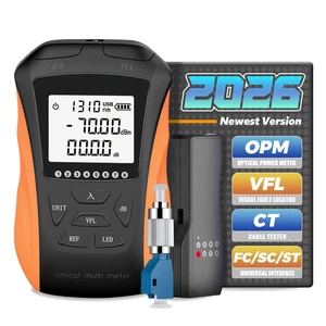 Optical Power Meter with Visual Fault Locator & Cable Tester, Fiber Light Meter, Li-ion Battery USB Charge, FC/SC/ST Universal Interface