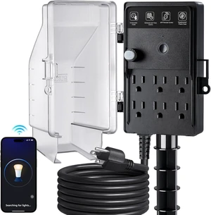 Zigbee Outdoor Waterproof Power Stake Timer Smart Plug, 6 Outlets Zigbee Outdoor Waterproof Power Stake Timer Smart Plug, 6 Outlets