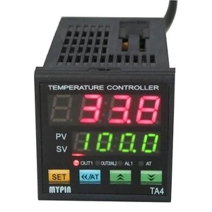 F/C PID Temperature Controller with Dual Display, Digital Programmable Control, TA4-SSR Solid State Relay & 2 Alarms F/C PID Temperature Controller with Dual Display, Digital Programmable Control, TA4-SSR Solid State Relay & 2 Alarms