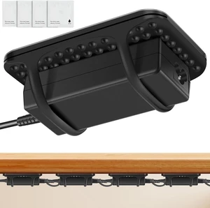 4-Pack Under-Desk Laptop Charger Holder, Power Brick Mount with Adhesive 4-Pack Under-Desk Laptop Charger Holder, Power Brick Mount with Adhesive