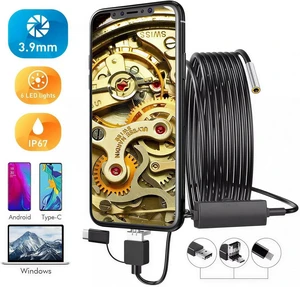3-in-1 Endoscope Borescope Snake Camera Type-C USB Endoscope for Android Phone, 3.9mm Lens Inspection, 1280x720 Video Inspection Camera (5M) 3-in-1 Endoscope Borescope Snake Camera Type-C USB Endoscope for Android Phone, 3.9mm Lens Inspection, 1280x720 Video Inspection Camera (5M)