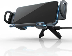 Smart 2-in-1 Auto-Rotating Phone Holder & Wireless Car Charger, Foldable Car Phone Mount for iPhone, Cell Phone Automobile Charger with Car Vent Mount Smart 2-in-1 Auto-Rotating Phone Holder & Wireless Car Charger, Foldable Car Phone Mount for iPhone, Cell Phone Automobile Charger with Car Vent Mount