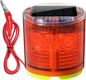 Electric Fence Indicator Light, Solar Fence Alarm with Light Transmission to 1/2 Mile to Prevent Wild Animal Invasion, Red, MK-098 Electric Fence Indicator Light, Solar Fence Alarm with Light Transmission to 1/2 Mile to Prevent Wild Animal Invasion, Red, MK-098