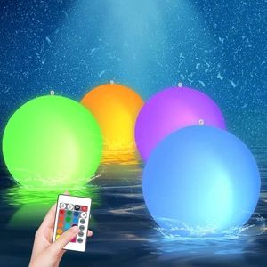 4 Pack 14-Inch Solar Floating Ball Pool Lights Solar Powered with 16 Light Modes, Inflatable LED Light-Up Beach Balls for Outdoor Pool Decorations 4 Pack 14-Inch Solar Floating Ball Pool Lights Solar Powered with 16 Light Modes, Inflatable LED Light-Up Beach Balls for Outdoor Pool Decorations