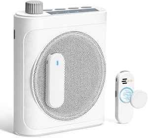 Voice Amplifier for Teachers with Dual Magnetic Wireless Lavalier Mics & Noise Reduction Bluetooth Portable Rechargeable Speaker for Classroom, Meetings, Yoga & Speeches (White) Voice Amplifier for Teachers with Dual Magnetic Wireless Lavalier Mics & Noise Reduction Bluetooth Portable Rechargeable Speaker for Classroom, Meetings, Yoga & Speeches (White)