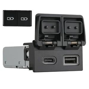 90W Car Charger - USB-C Dual Port Center Console Socket Adapter for Toyota RAV4 Fast Charging (Lid Type-C (45W) + USB (45W)) 90W Car Charger - USB-C Dual Port Center Console Socket Adapter for Toyota RAV4 Fast Charging (Lid Type-C (45W) + USB (45W))