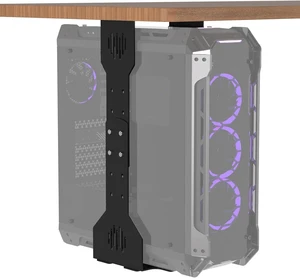 Heavy-Duty Adjustable Under-Desk PC Mount CPU Holder with Up to 77 lbs Load Capacity for Standing Desks, Home Offices & Laboratories Heavy-Duty Adjustable Under-Desk PC Mount CPU Holder with Up to 77 lbs Load Capacity for Standing Desks, Home Offices & Laboratories