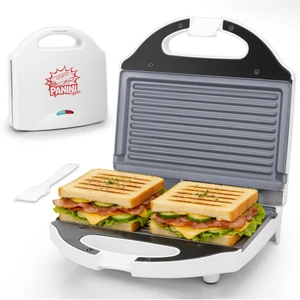 Ceramic Mini Panini Press Grill Sandwich Maker, Mini Sandwich Press, Panini Maker, Sandwichera Electrica, Panini Grill, Toaster Press, Grill Burgers or 2 Slices Sandwiche at a Time, White Ceramic Mini Panini Press Grill Sandwich Maker, Mini Sandwich Press, Panini Maker, Sandwichera Electrica, Panini Grill, Toaster Press, Grill Burgers or 2 Slices Sandwiche at a Time, White