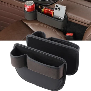2 Pack Car Seat Gap Filler with Cup Holder, Suede Car Seat Gap Plug with Storage Slot for Filler Between Car Seat and Console, Universal Fit Sedans, SUVs, MPVs, Most Vehicles (Black) 2 Pack Car Seat Gap Filler with Cup Holder, Suede Car Seat Gap Plug with Storage Slot for Filler Between Car Seat and Console, Universal Fit Sedans, SUVs, MPVs, Most Vehicles (Black)