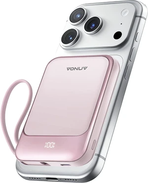Magnetic Power Bank 10000mAh, Wireless Portable Charger with 15W Max Fast Charging & Built-in USB-C Cable, 22.5W PD LED Display Battery Pack Compatible with iPhone 17/16/15, Galaxy(pink) Magnetic Power Bank 10000mAh, Wireless Portable Charger with 15W Max Fast Charging & Built-in USB-C Cable, 22.5W PD LED Display Battery Pack Compatible with iPhone 17/16/15, Galaxy(pink)