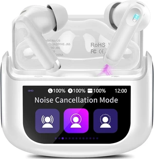 Active Noise Cancelling Ear Buds 48H Wireless Earbuds with Touch Screen Active Noise Cancelling Ear Buds 48H Wireless Earbuds with Touch Screen