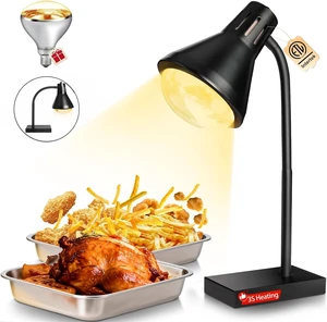 Food Heat Lamp [3S Fast & Uniform Heating] [Compact Design] for Home,Buffet