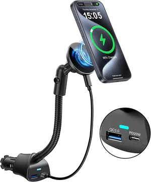for 15W MagSafe Car Charger, Strong Magnet, Dual PD&QC Ports, Vent Mount