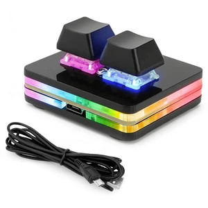 Black 2-Key OSU Hot Swap Game Keyboards USB Wired RGB Mechanical Keypad,Autonomous Programming Macro with Software Switches Black 2-Key OSU Hot Swap Game Keyboards USB Wired RGB Mechanical Keypad,Autonomous Programming Macro with Software Switches