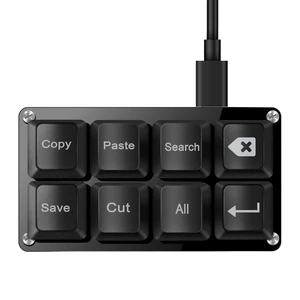 Mini 8-Key Copy Paste Programmable Keyboard Hotswappable Mechanical Switch | For Rhythm Games Mini RGB Gaming Keypad for Customized Macros Office Work Shortcut Keys Mini 8-Key Copy Paste Programmable Keyboard Hotswappable Mechanical Switch | For Rhythm Games Mini RGB Gaming Keypad for Customized Macros Office Work Shortcut Keys