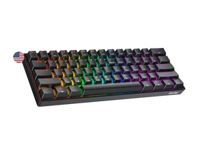 GK61 SE 60% | Mechanical Gaming Keyboard | 61 Keys Multi Color RGB LED Backlit for PC/Mac Gamer | ANSI US American Layout (Black, Mechanical Brown) GK61 SE 60% | Mechanical Gaming Keyboard | 61 Keys Multi Color RGB LED Backlit for PC/Mac Gamer | ANSI US American Layout (Black, Mechanical Brown)
