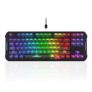 Flux87 HE Mechanical Gaming Keyboard Wired, Hall Effect Magnetic Switch, 0.01mm Rapid Trigger, Adjustable Actuation, AI-Software, RS/SOCD/DKS/MT, 8000Hz Polling, Hot Swappable, RGB, for PC Flux87 HE Mechanical Gaming Keyboard Wired, Hall Effect Magnetic Switch, 0.01mm Rapid Trigger, Adjustable Actuation, AI-Software, RS/SOCD/DKS/MT, 8000Hz Polling, Hot Swappable, RGB, for PC