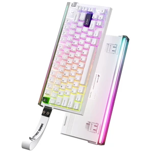ATTACK SHARK R85 HE Wired 75% Rapid Trigger Mechanical Gaming Keyboard with Custom Lightbox, 8KHz Polling Rate,0.005mm RT Accuracy,0.08MS Latency,Hall Effect,Magnetic Switch,Driver for PC-Star White ATTACK SHARK R85 HE Wired 75% Rapid Trigger Mechanical Gaming Keyboard with Custom Lightbox, 8KHz Polling Rate,0.005mm RT Accuracy,0.08MS Latency,Hall Effect,Magnetic Switch,Driver for PC-Star White