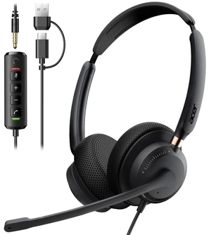 USB Headset with Microphone for PC, Wired Computer Headset for Work | Dual Ear Headset for Office, Laptop, Teams and Call Center Clear Sound Quality for Call Meetings Use - USB-A/C & 3.5mm USB Headset with Microphone for PC, Wired Computer Headset for Work | Dual Ear Headset for Office, Laptop, Teams and Call Center Clear Sound Quality for Call Meetings Use - USB-A/C & 3.5mm