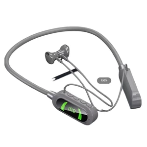 Wireless Neckband Earphones with LED BT5.3 20H Play time Water Resistant Noise Cancelling for Sports and Gaming (Grey) Wireless Neckband Earphones with LED BT5.3 20H Play time Water Resistant Noise Cancelling for Sports and Gaming (Grey)