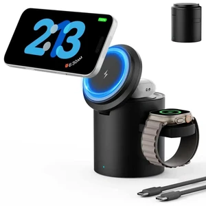 Foldable Magnetic 3 in 1 Wireless Charger Stand for iPhone Watch AirPods | A Must-have for Portable Travel,15W Magnetic Charging Station for iPhone 17 16 15 14 13 12 Series Wireless Charging Station Foldable Magnetic 3 in 1 Wireless Charger Stand for iPhone Watch AirPods | A Must-have for Portable Travel,15W Magnetic Charging Station for iPhone 17 16 15 14 13 12 Series Wireless Charging Station