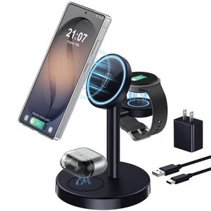 Super Fast Strong Magnetic Wireless Charger for Samsung | 15W 3 in 1 Magnetic Charging Station for Galaxy S26 Ultra Z Fold/Flip 8 Watch Ultra 8 Buds 4 Pro, Not for Watch 9/Ultra 2 Super Fast Strong Magnetic Wireless Charger for Samsung | 15W 3 in 1 Magnetic Charging Station for Galaxy S26 Ultra Z Fold/Flip 8 Watch Ultra 8 Buds 4 Pro, Not for Watch 9/Ultra 2