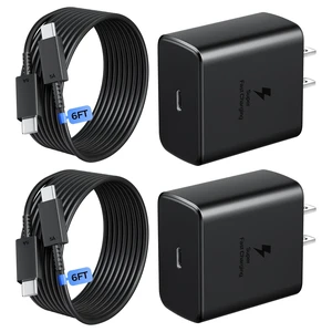 45W USB C Fast Charger 2-Pack,Type C Fast Charging Block with 6Ft Cable | for Samsung Galaxy S26 Ultra/S26/S26+/S25 Ultra/S24/S23/S22/S21/Note 10/iPhone 18/17/16/15 and More 45W USB C Fast Charger 2-Pack,Type C Fast Charging Block with 6Ft Cable | for Samsung Galaxy S26 Ultra/S26/S26+/S25 Ultra/S24/S23/S22/S21/Note 10/iPhone 18/17/16/15 and More
