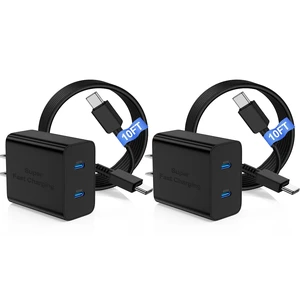 45W Dual Port Super Fast Charger with Long USB C to C Cable 10ft,Type C Wall Charger Block and Android Phone Charging Cord for Samsung Galaxy S26 Plus/S25 Ultra/S25+/S24+/S23+/S22+/S21/S20/Note 20/10+ 45W Dual Port Super Fast Charger with Long USB C to C Cable 10ft,Type C Wall Charger Block and Android Phone Charging Cord for Samsung Galaxy S26 Plus/S25 Ultra/S25+/S24+/S23+/S22+/S21/S20/Note 20/10+