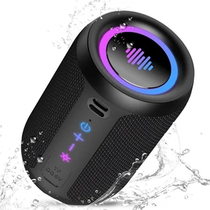 Portable Bluetooth Speaker with Lights, Bluetooth 5.4 Speaker, All Day Playtime, Powerful Crystal Clear Sound,15W Loud Stereo Sound, IPX7 Waterproof,TWS pairing for Home/Party/Travel/Outdoor,Black Portable Bluetooth Speaker with Lights, Bluetooth 5.4 Speaker, All Day Playtime, Powerful Crystal Clear Sound,15W Loud Stereo Sound, IPX7 Waterproof,TWS pairing for Home/Party/Travel/Outdoor,Black