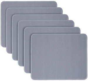 6 Pcs Rubber Mouse Pad 3 mm Stitched Anti Slip, Gray | Rubber Base Stable, Waterproof Surface, 10.2 X 8.2 Inch Fits Laptop Computer, Comfortable Gaming Work Home Desk 6 Pcs Rubber Mouse Pad 3 mm Stitched Anti Slip, Gray | Rubber Base Stable, Waterproof Surface, 10.2 X 8.2 Inch Fits Laptop Computer, Comfortable Gaming Work Home Desk