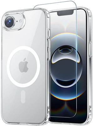for iPhone 17e/16e Case with Screen Protector Clear | Compatible with Magsafe, Anti-Yellowing, Military-Grade Protection, Shockproof Slim Magnetic Phone Case,6.1" for iPhone 17e/16e Case with Screen Protector Clear | Compatible with Magsafe, Anti-Yellowing, Military-Grade Protection, Shockproof Slim Magnetic Phone Case,6.1"