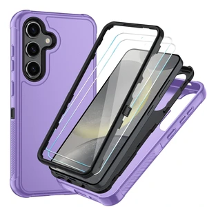 3 in 1 for Samsung Galaxy S24 / S25 Case with Screen Protector | Military Grade Drop Protection,3-Layer Heavy Duty Full-Body Protective Phone Cover -Violet 3 in 1 for Samsung Galaxy S24 / S25 Case with Screen Protector | Military Grade Drop Protection,3-Layer Heavy Duty Full-Body Protective Phone Cover -Violet