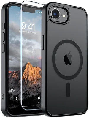 Magnetic for iPhone 17e Case/iPhone 16e Case Black | With Screen Protector, Translucent Matte, Compatible with MagSafe, Military Grade Drop Proof, Rugged Shockproof Protective Magnetic for iPhone 17e Case/iPhone 16e Case Black | With Screen Protector, Translucent Matte, Compatible with MagSafe, Military Grade Drop Proof, Rugged Shockproof Protective