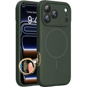 Silicone & Magnetic for iPhone 17 Pro Max Case, Dark Green | Compatible with MagSafe, Camera Control Cover, Premium Silicone Cover Shockproof Drop Protection Phone Case for 17 Pro Max Silicone & Magnetic for iPhone 17 Pro Max Case, Dark Green | Compatible with MagSafe, Camera Control Cover, Premium Silicone Cover Shockproof Drop Protection Phone Case for 17 Pro Max