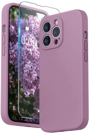Case for iPhone 13 Pro Case with Screen Protector, 13 Pro Liquid Silicone Phone Cases (Camera Protection & Soft Microfiber Lining), Lilac Purple Case for iPhone 13 Pro Case with Screen Protector, 13 Pro Liquid Silicone Phone Cases (Camera Protection & Soft Microfiber Lining), Lilac Purple