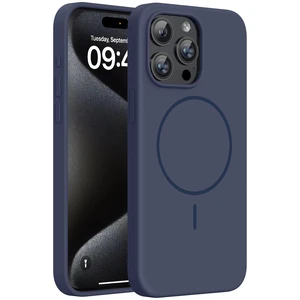 Silicone & Magnetic for iPhone 15 Pro Max Case, Dark Blue | Compatible with MagSafe, Soft Microfiber Lining, Premium Silicone Cover Shockproof Drop Protection Phone Case for 15 Pro Max Silicone & Magnetic for iPhone 15 Pro Max Case, Dark Blue | Compatible with MagSafe, Soft Microfiber Lining, Premium Silicone Cover Shockproof Drop Protection Phone Case for 15 Pro Max