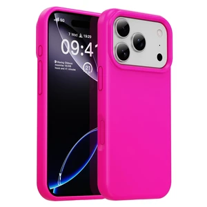 Silicone Case Compatible with iPhone 18 17 Pro 6.3'' 2026, Lightweight Phone Case, Wireless Charging Compat., Liquid Silicone Gel Rubber Cover, Anti-Scratch TPU Protective Bumper, Hot Pink Silicone Case Compatible with iPhone 18 17 Pro 6.3'' 2026, Lightweight Phone Case, Wireless Charging Compat., Liquid Silicone Gel Rubber Cover, Anti-Scratch TPU Protective Bumper, Hot Pink