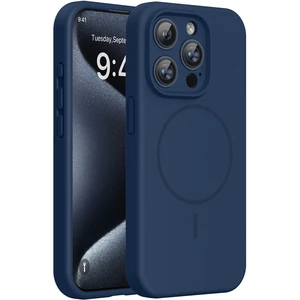 Silicone & Magnetic for iPhone 15 Pro Case, Dark Blue | Compatible with MagSafe, Liquid Silicone Case Shockproof Drop Protection Phone Case for 15 Pro Silicone & Magnetic for iPhone 15 Pro Case, Dark Blue | Compatible with MagSafe, Liquid Silicone Case Shockproof Drop Protection Phone Case for 15 Pro