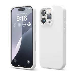Premium Liquid Silicone Case for iPhone 16 Pro White | Full Body Protection, Shockproof, Slim Phone, Anti-Scratch Soft Microfiber Lining (White) Premium Liquid Silicone Case for iPhone 16 Pro White | Full Body Protection, Shockproof, Slim Phone, Anti-Scratch Soft Microfiber Lining (White)