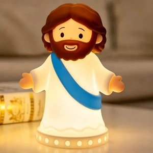 Jesus Night Light for Kids,Rechargeable Touch Squishy Silicone Jesus Lamp | 3 Dimmable Levels,30Min Timer,Jesus Light for Religious Gatherings Easter Egg Decorations,Gift for Easter Baptism Christmas Jesus Night Light for Kids,Rechargeable Touch Squishy Silicone Jesus Lamp | 3 Dimmable Levels,30Min Timer,Jesus Light for Religious Gatherings Easter Egg Decorations,Gift for Easter Baptism Christmas