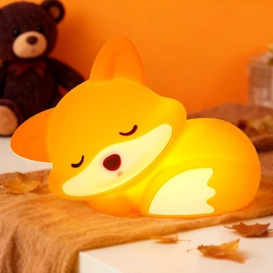 Fox Night Light, Cute Fox Lamp, Silicone Dimmable for Baby Nursery | BPA-Free Soft Silicone, 20 Min Timer, Tap Control, Cute Rechargeable Bedside Lamp, Gifts for Kids Baby Boys Girls, Fox Stuff Fox Night Light, Cute Fox Lamp, Silicone Dimmable for Baby Nursery | BPA-Free Soft Silicone, 20 Min Timer, Tap Control, Cute Rechargeable Bedside Lamp, Gifts for Kids Baby Boys Girls, Fox Stuff
